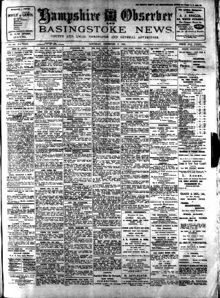 cover page of Hampshire Observer and Basingstoke News published on November 2, 1912