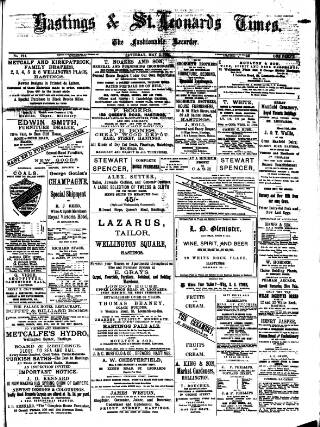 cover page of Hastings & St. Leonards Times published on May 2, 1891