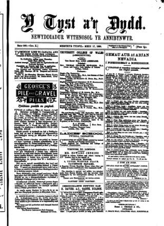 cover page of Y Tyst published on September 17, 1880