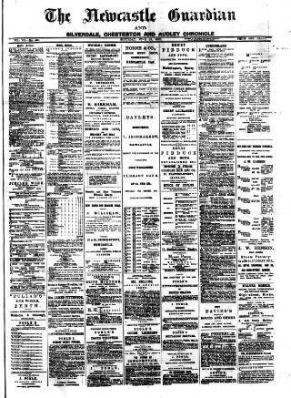 cover page of Newcastle Guardian and Silverdale, Chesterton and Audley Chronicle published on June 18, 1887