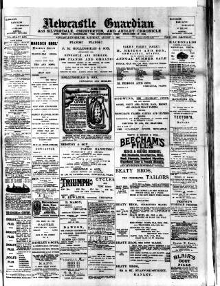 cover page of Newcastle Guardian and Silverdale, Chesterton and Audley Chronicle published on August 2, 1902