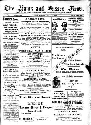 cover page of Hants and Sussex News published on May 4, 1898