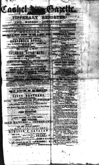 cover page of Cashel Gazette and Weekly Advertiser published on May 2, 1874