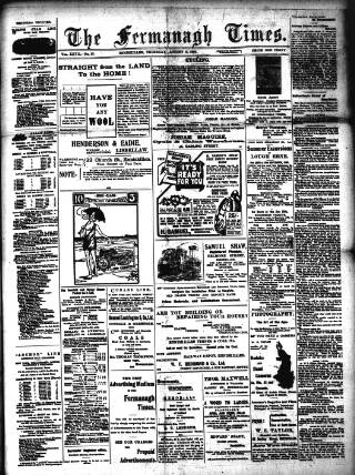 cover page of Fermanagh Times published on August 2, 1906