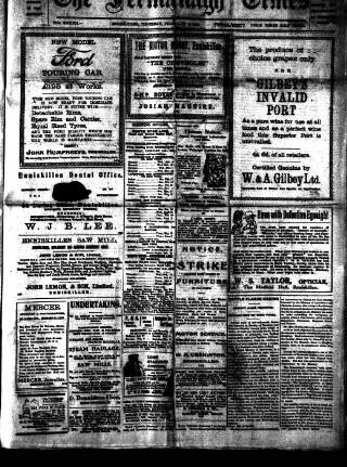 cover page of Fermanagh Times published on February 2, 1922