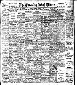 cover page of Evening Irish Times published on November 2, 1907