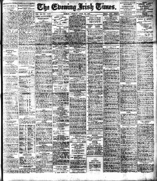 cover page of Evening Irish Times published on June 18, 1909