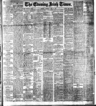 cover page of Evening Irish Times published on May 2, 1911