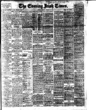 cover page of Evening Irish Times published on March 19, 1912