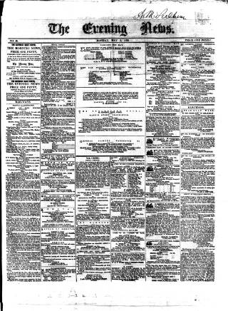 cover page of Evening News (Dublin) published on May 2, 1859