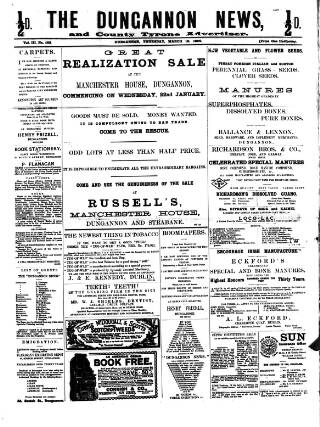 cover page of Dungannon News published on March 19, 1896
