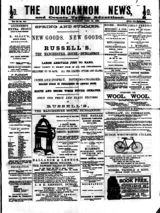 cover page of Dungannon News published on June 18, 1896