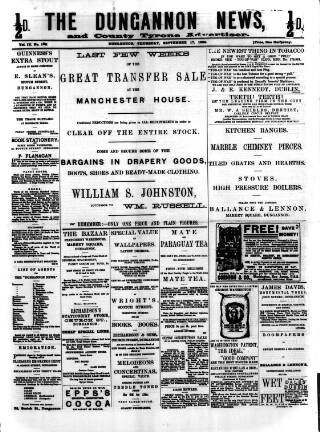 cover page of Dungannon News published on September 17, 1896