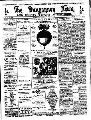 cover page of Dungannon News published on May 4, 1899