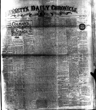 cover page of Bassett's Chronicle published on February 2, 1881