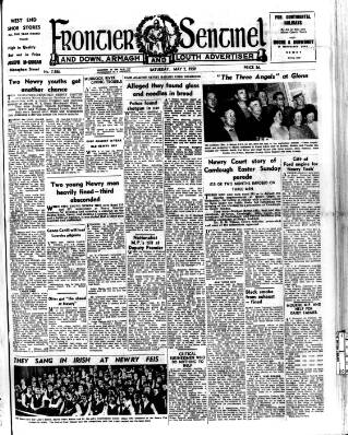 cover page of Frontier Sentinel published on May 2, 1959