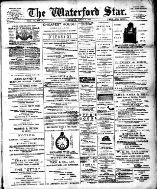 cover page of Waterford Star published on April 1, 1893
