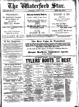 cover page of Waterford Star published on June 18, 1904