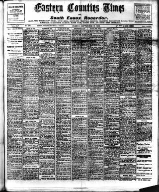cover page of Eastern Counties' Times published on September 17, 1909