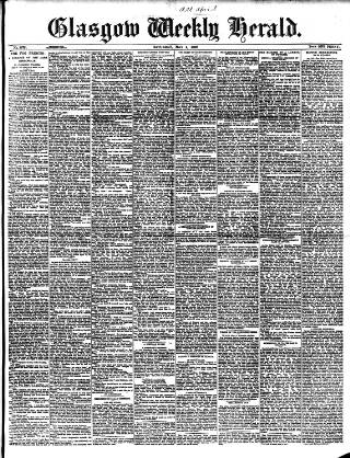 cover page of Glasgow Weekly Herald published on May 4, 1889