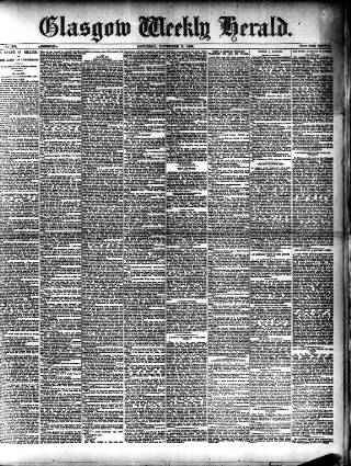cover page of Glasgow Weekly Herald published on November 2, 1889