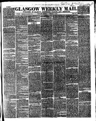 cover page of Glasgow Weekly Mail published on November 2, 1867