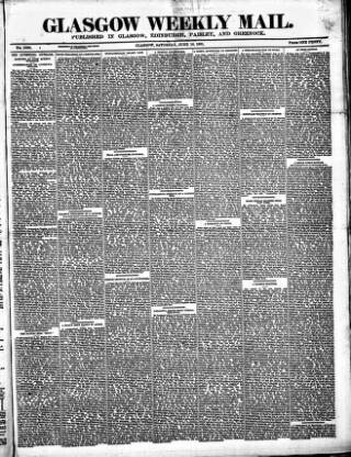 cover page of Glasgow Weekly Mail published on June 18, 1881