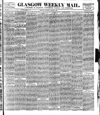 cover page of Glasgow Weekly Mail published on August 2, 1884