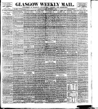 cover page of Glasgow Weekly Mail published on September 17, 1892