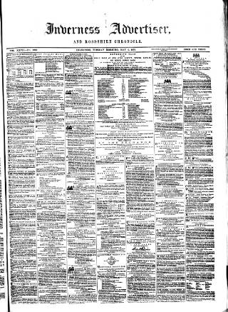 cover page of Inverness Advertiser and Ross-shire Chronicle published on May 2, 1876