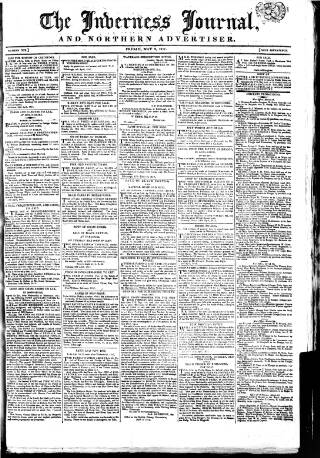 cover page of Inverness Journal and Northern Advertiser published on May 2, 1817