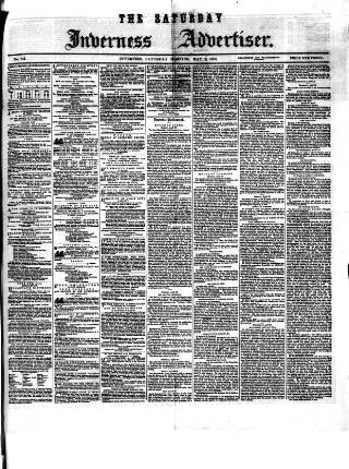 cover page of Saturday Inverness Advertiser published on May 2, 1874