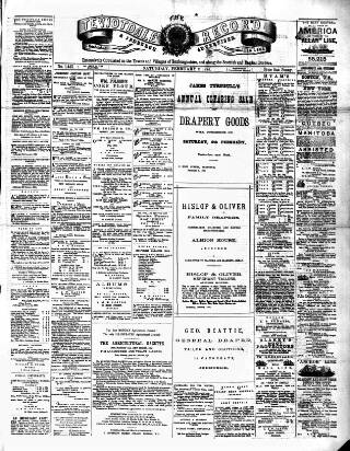 cover page of Teviotdale Record and Jedburgh Advertiser published on February 2, 1884