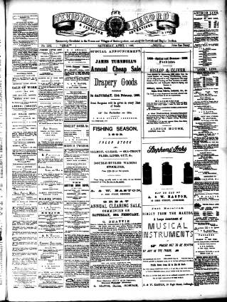 cover page of Teviotdale Record and Jedburgh Advertiser published on April 1, 1893