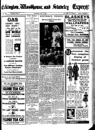 cover page of Eckington, Woodhouse and Staveley Express published on May 2, 1936
