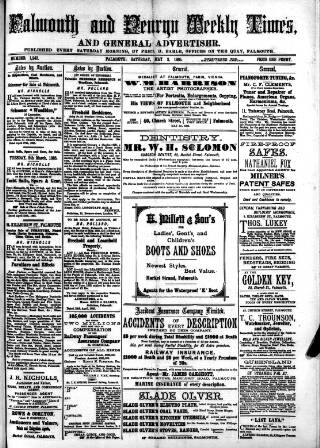 cover page of Cornish Echo and Falmouth & Penryn Times published on May 2, 1885