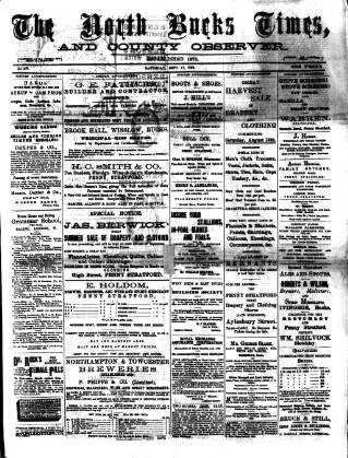 cover page of North Bucks Times and County Observer published on September 17, 1892