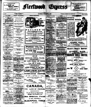 cover page of Fleetwood Express published on November 2, 1912