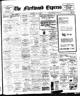 cover page of Fleetwood Express published on March 19, 1919