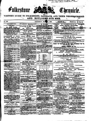 cover page of Folkestone Chronicle published on May 2, 1868