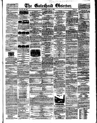 cover page of Gateshead Observer published on May 2, 1846