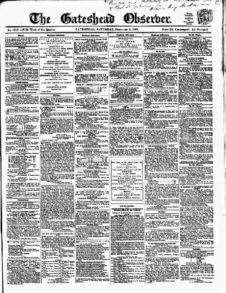 cover page of Gateshead Observer published on February 2, 1861