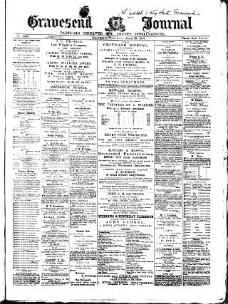 cover page of Gravesend Journal published on June 18, 1887