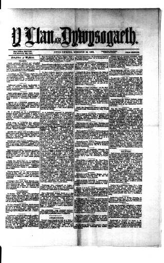 cover page of Y Llan published on June 18, 1886