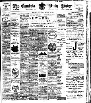 cover page of Cambria Daily Leader published on August 2, 1900