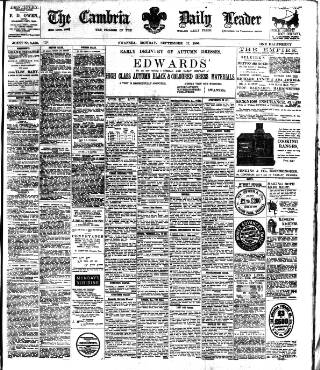 cover page of Cambria Daily Leader published on September 17, 1900