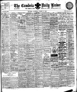 cover page of Cambria Daily Leader published on March 19, 1903
