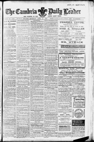 cover page of Cambria Daily Leader published on June 18, 1908