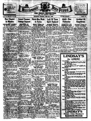 cover page of Kirriemuir Free Press and Angus Advertiser published on June 18, 1959