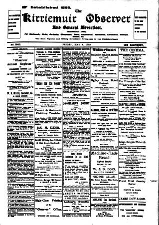 cover page of Kirriemuir Observer and General Advertiser published on May 4, 1928